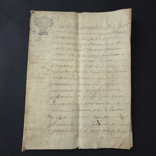 Pergament 1693 xviiè velin - 1693,