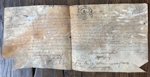 Original handschrift urkunde - original,