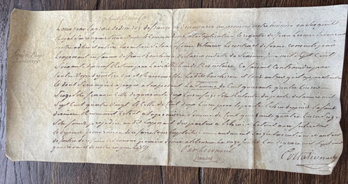 Original handschrift urkunde - original,
