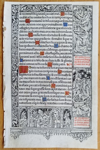 Pergament stundenbuch blatt - stundenbuch,