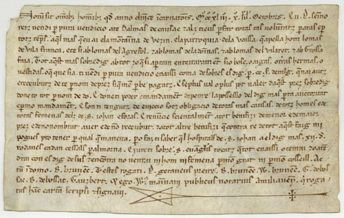 Urkunde mittelalter millau - urkunde,
