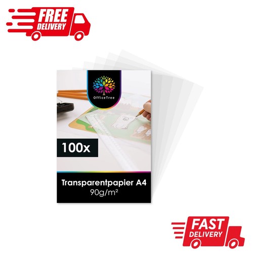 100 blatt transparentpapier - blatt, a4