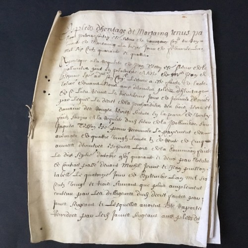 Pergament 1644 xviiè velin - 1644,