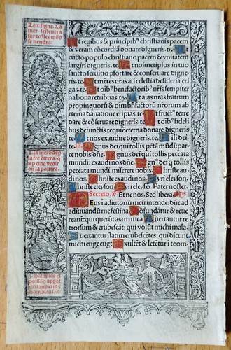 Original stundenbuch blatt - stundenbuch,