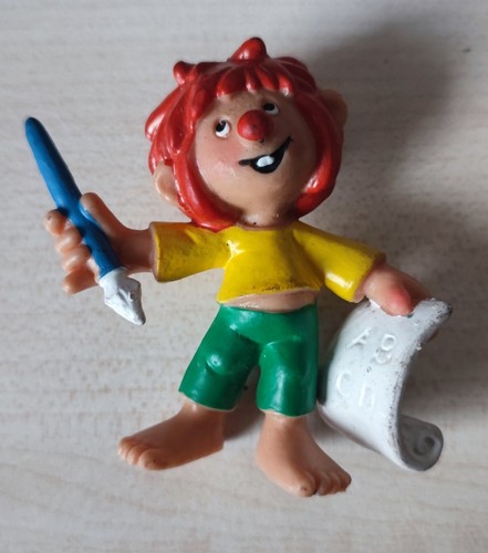 Pumuckl figur mit pergament - pumuckl,