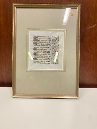 Stundenbuchblatt auf pergament - auf,