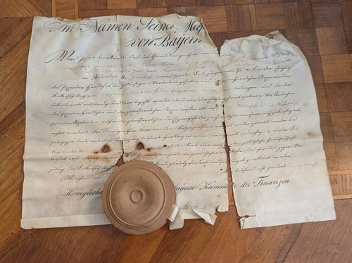 Pergament urkunde 1838 - pergament, bayern