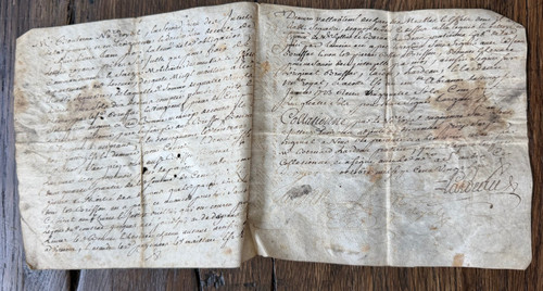 Original handschrift urkunde - original,