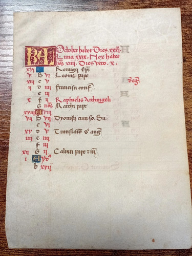 Book hours calendar leaf - book,