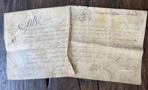 Original handschrift urkunde - original,