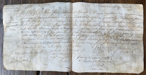 Original handschrift urkunde - original,