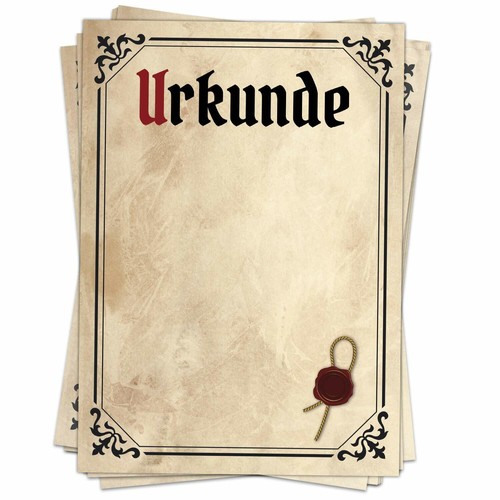 Briefpapier alt urkunde - a4,